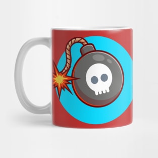 Bomb Cartoon Vector Icon Illustration Mug